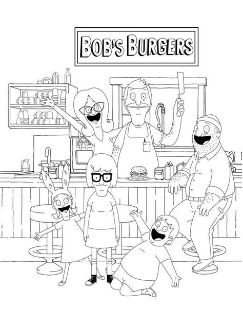 bobs burgers coloring pages