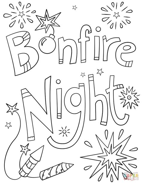 bonfire coloring pages
