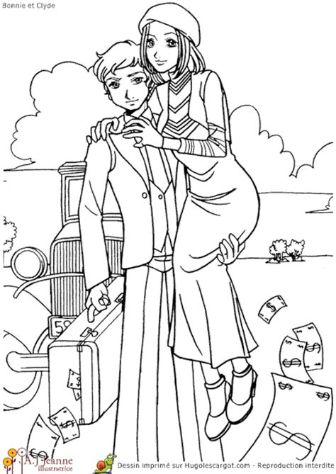 bonnie and clyde coloring pages