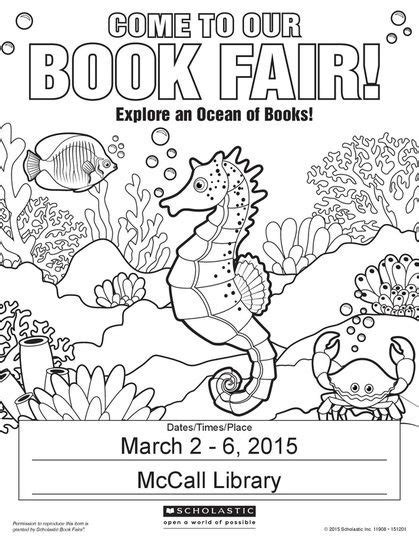 book fair coloring pages 2022