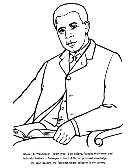 booker t washington coloring pages