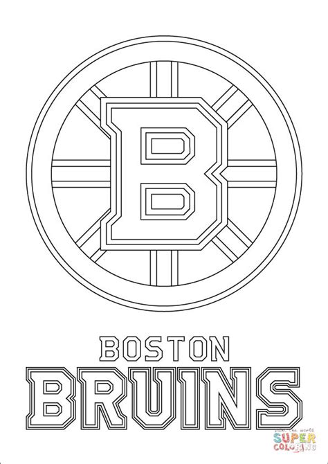 boston bruins coloring pages