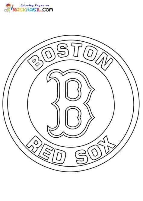 boston red sox coloring pages