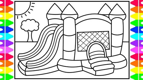 bounce house coloring pages