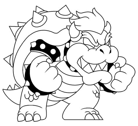 bowser coloring pages printable