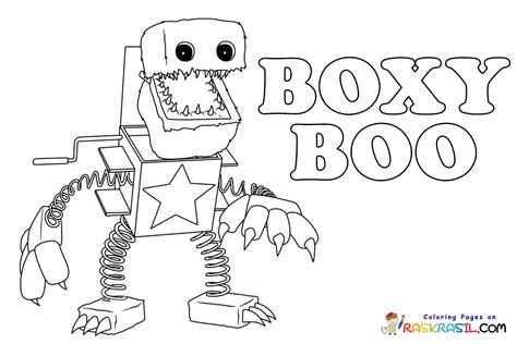 boxy boo coloring page