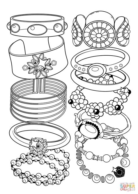 bracelet coloring pages