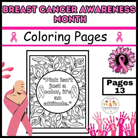 breast cancer awareness month coloring pages