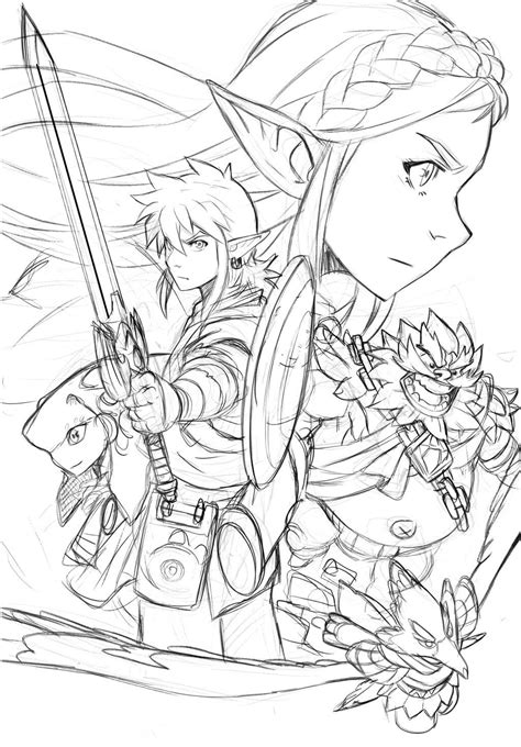 breath of the wild coloring pages