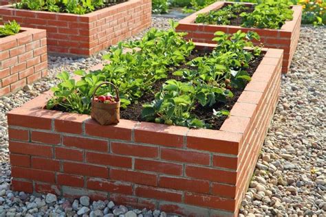 brick raised garden bed