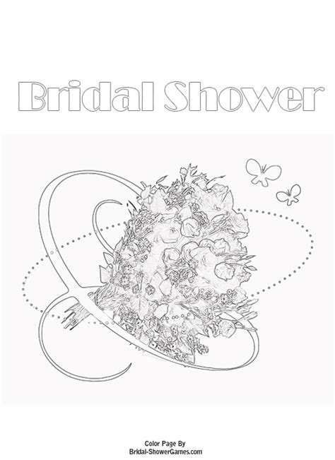 bridal shower coloring pages