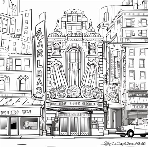 broadway coloring pages