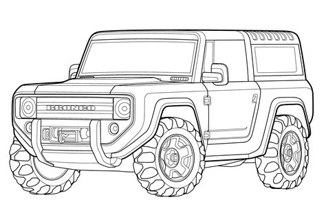bronco coloring pages
