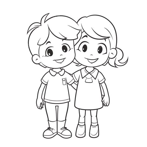 brother and sister coloring pages