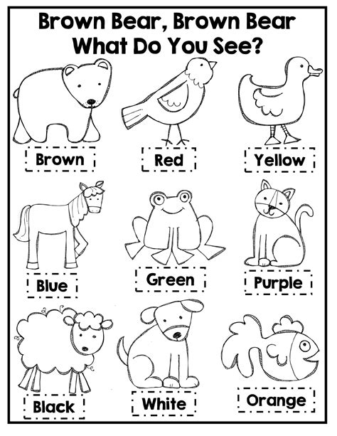 brown bear brown bear what do you see coloring pages