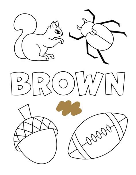 brown coloring pages