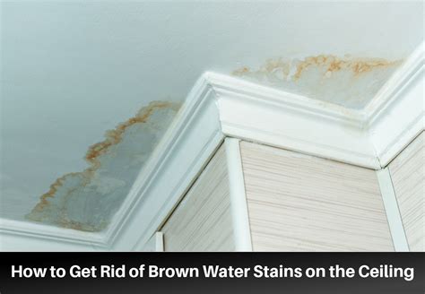 brown stain on ceiling