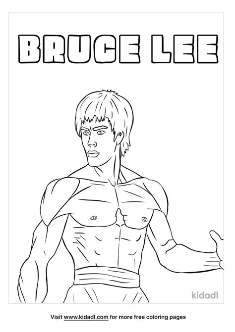 bruce lee coloring pages