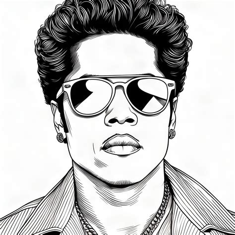 bruno mars coloring pages