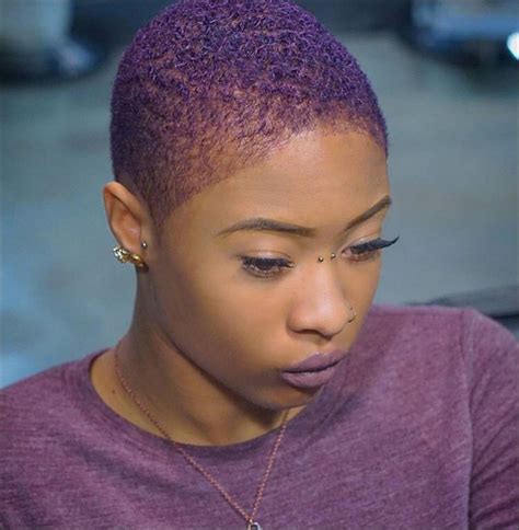brush cut for ladies with dye