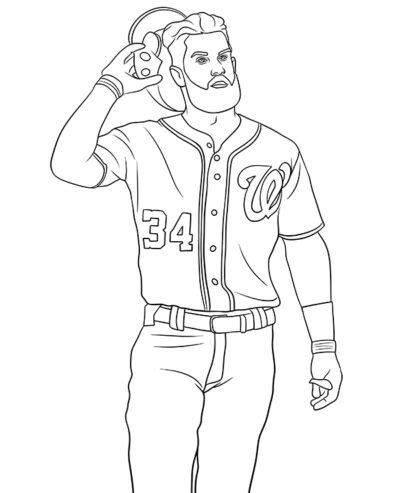 bryce harper coloring pages