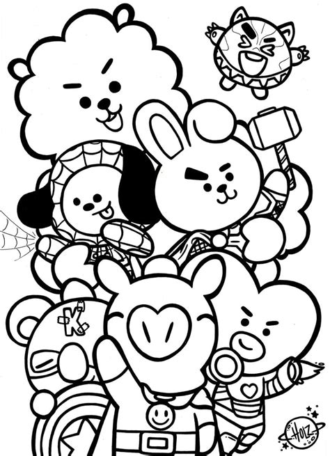 bt21 coloring pages