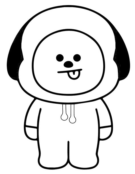 bt21 coloring pages chimmy