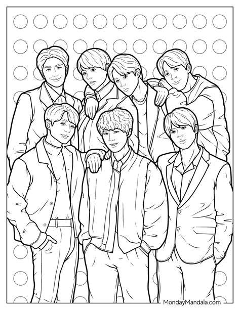 bts coloring pages pdf