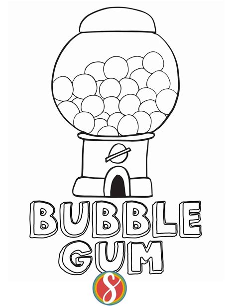 bubble gum coloring pages