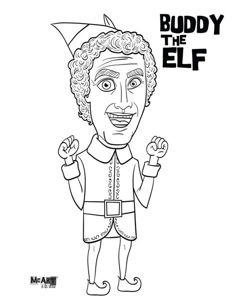 buddy the elf movie coloring pages