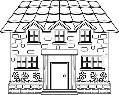 building coloring pages for preschool