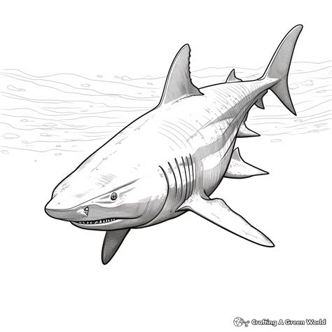 bull shark coloring page