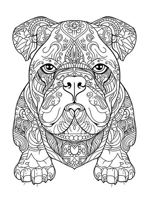 bulldog coloring pages for adults