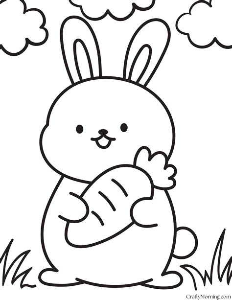bunny coloring sheet