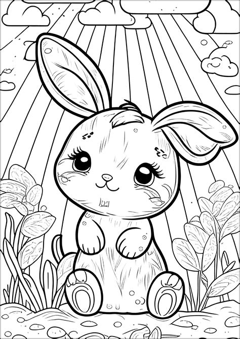 bunny colouring book