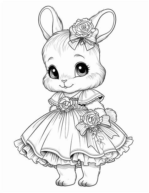 bunny colouring in