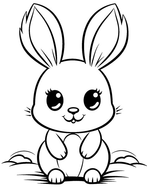 bunny colouring sheet