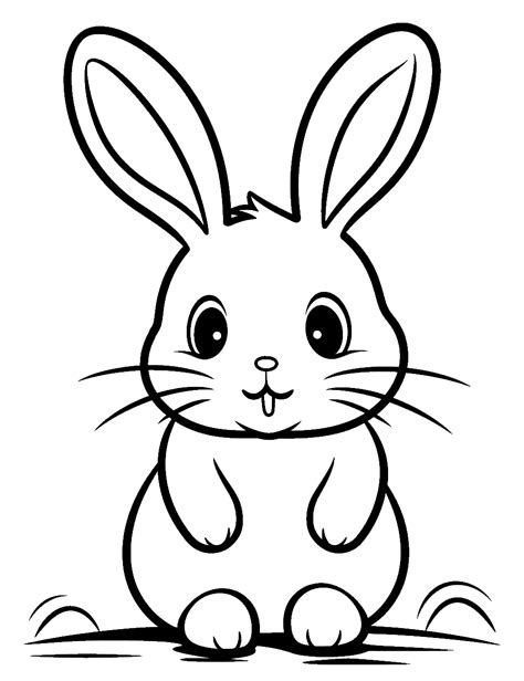 bunny drawing printable