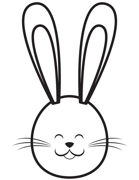 bunny face coloring page