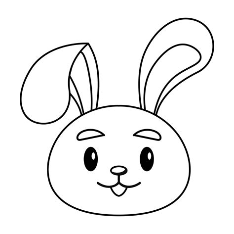 bunny head coloring page
