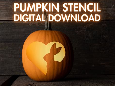 bunny pumpkin stencil