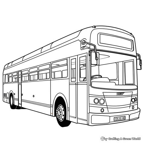 bus colouring pages