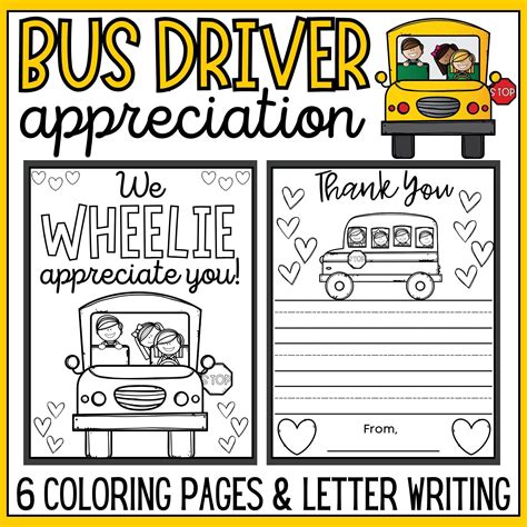 bus driver appreciation coloring pages