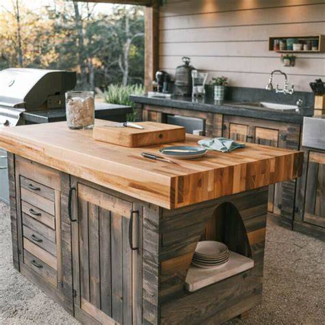 butcher block outdoor kitchen