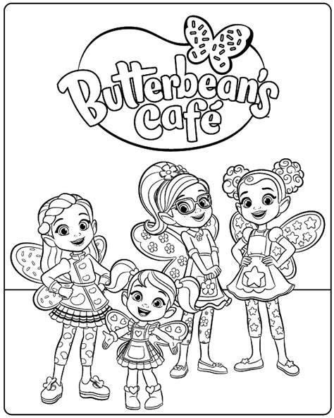 butterbean's cafe coloring pages