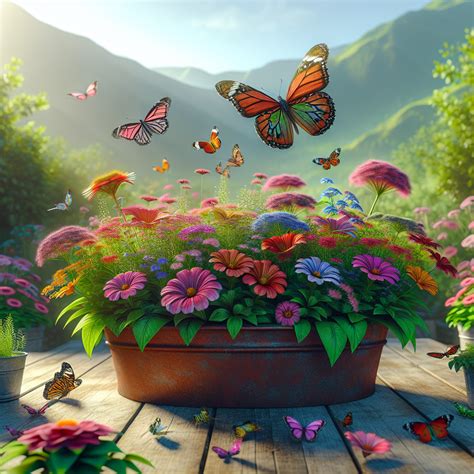 butterfly container garden