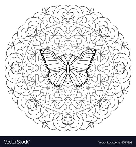 butterfly mandala coloring pages