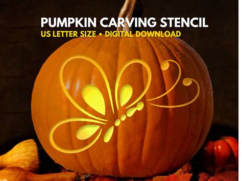 butterfly pumpkin carving