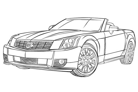 cadillac coloring pages