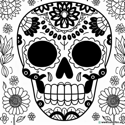 calavera coloring page pdf